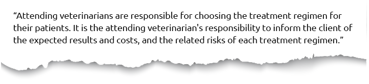 The American Veterinary Medical Association (AVMA) Principles of Veterinary Medical Ethics clause 