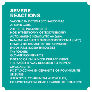 Severe reactions of vaccines in dogs