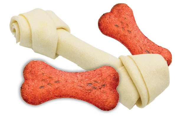 Dog chew toy and snacks made with dyes